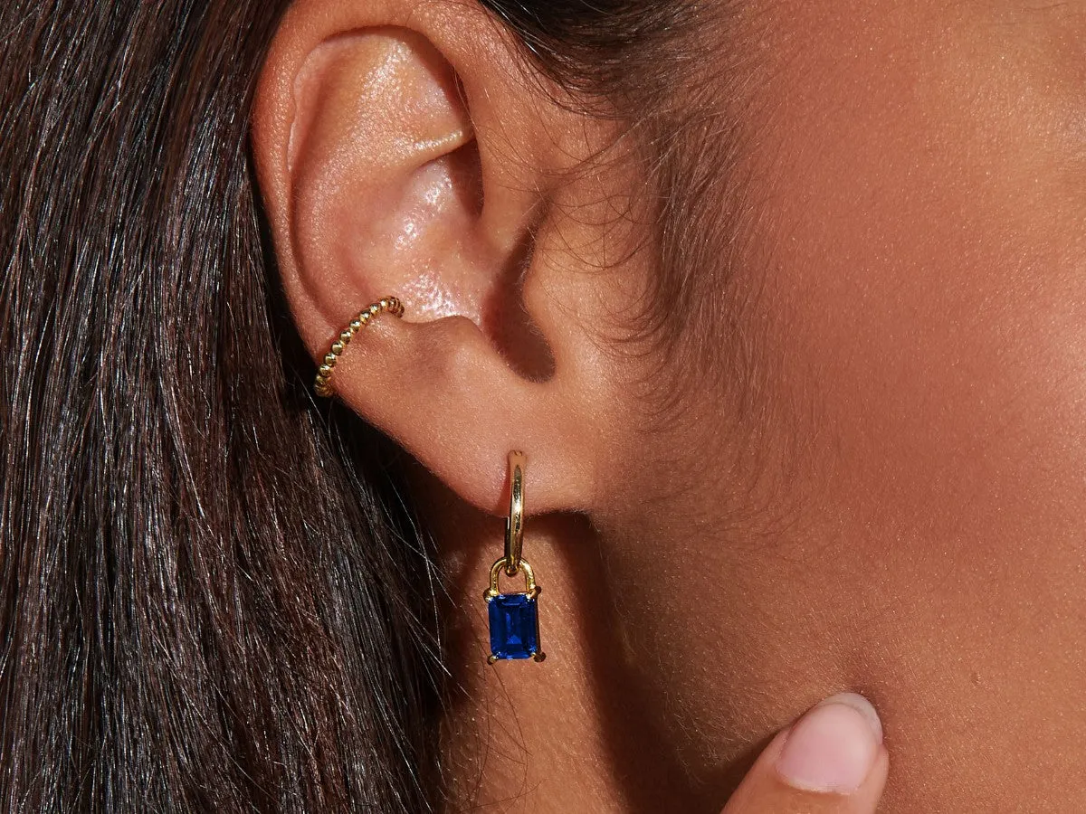 Iris Sapphire Earrings Charm