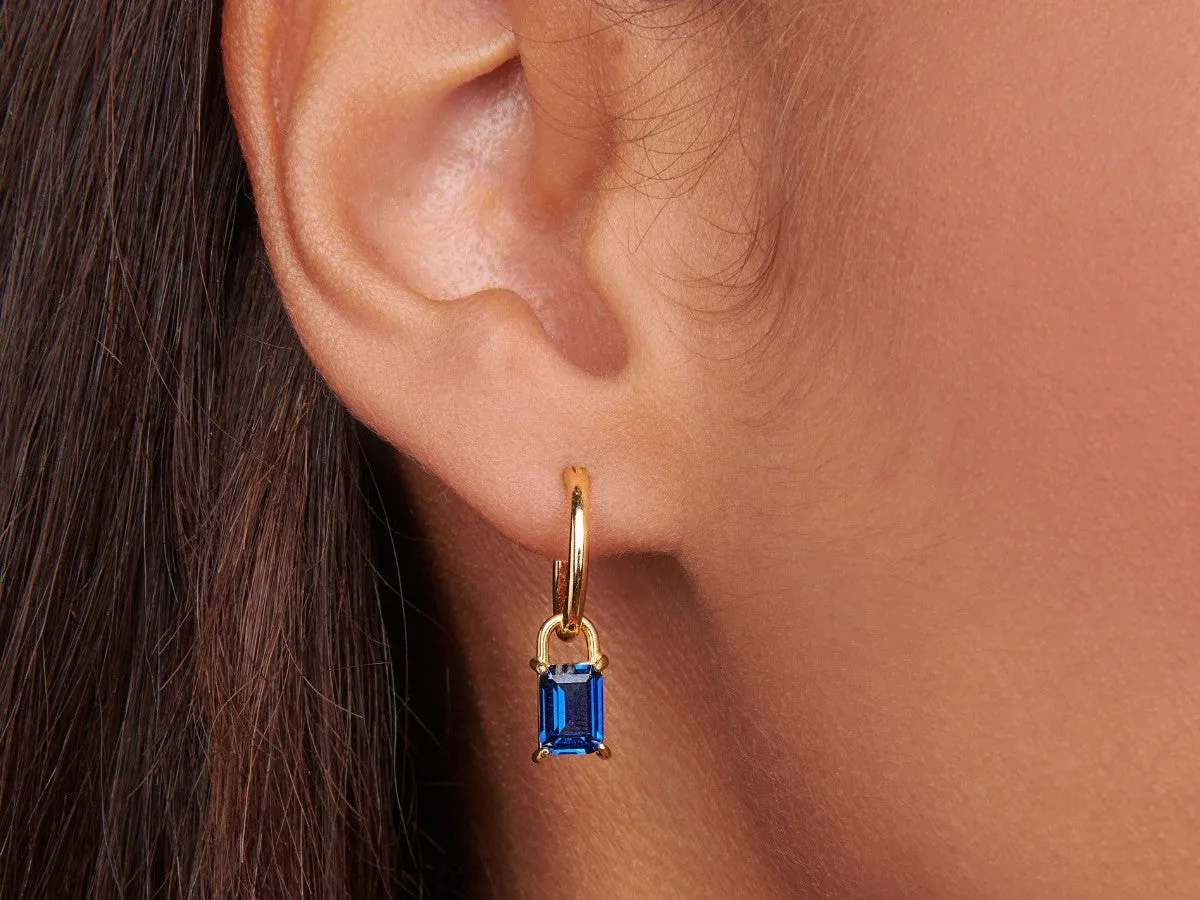 Iris Sapphire Earrings Charm
