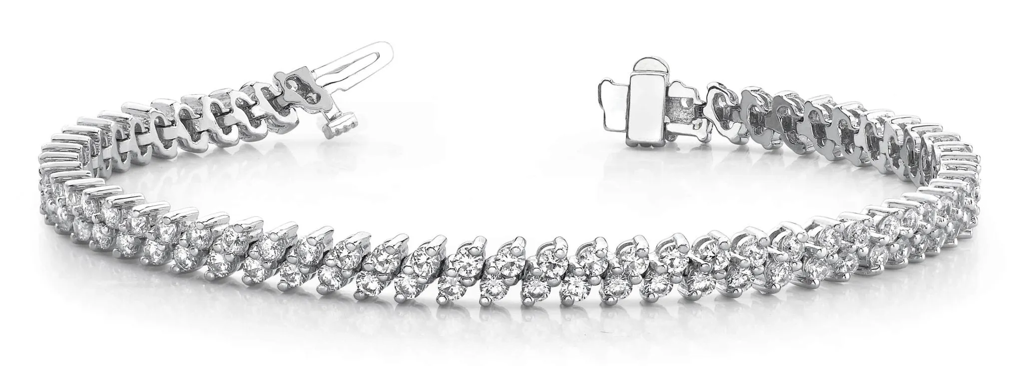 Italic Diamond Tennis Diamond Bracelet with 6.15 ct.(finished) 2.5mm