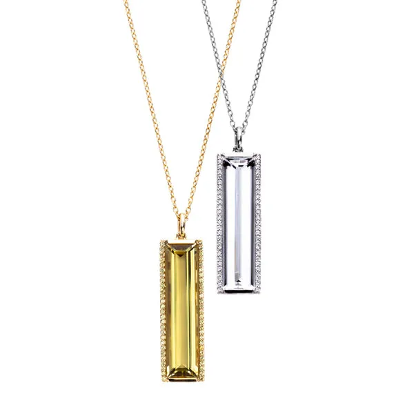 Jane Taylor Rosebud Collection Vertical Pendant