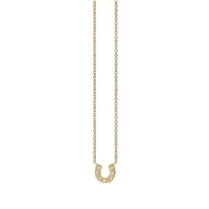 Kids Collection Gold & Diamond Small Horseshoe Necklace