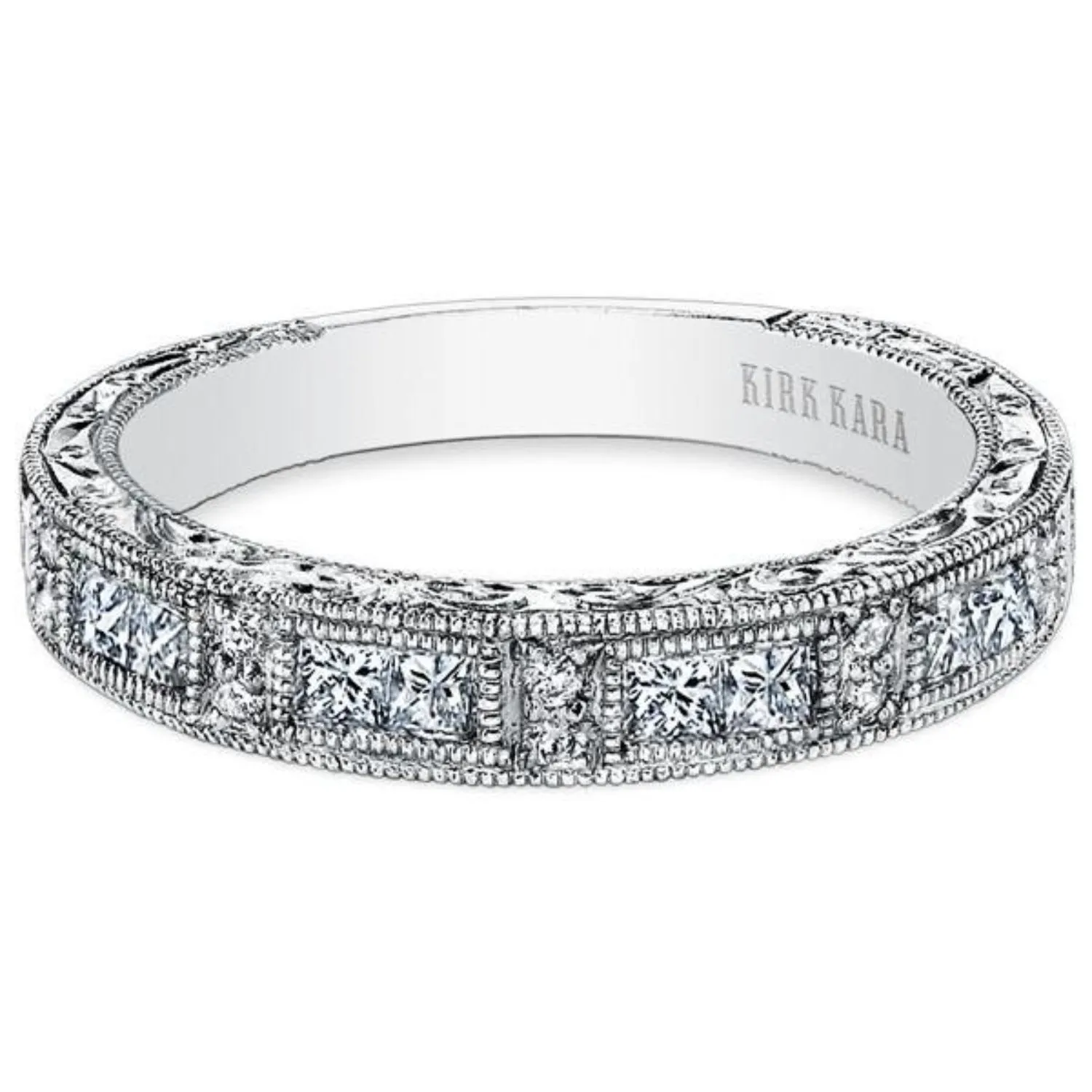 Kirk Kara "Charlotte" Princess Cut Diamond Wedding Band