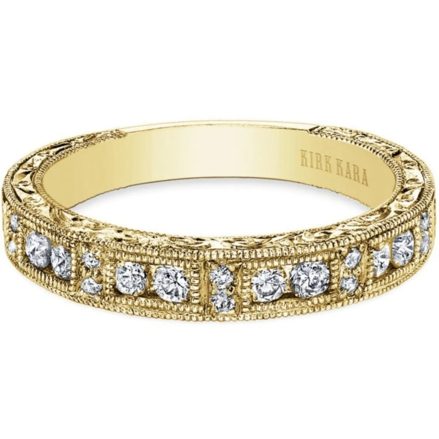 Kirk Kara "Charlotte" Princess Cut Diamond Wedding Band