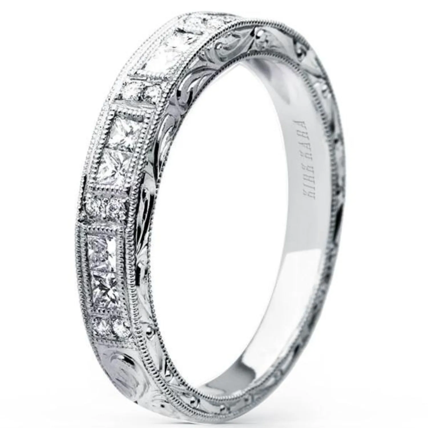 Kirk Kara "Charlotte" Princess Cut Diamond Wedding Band