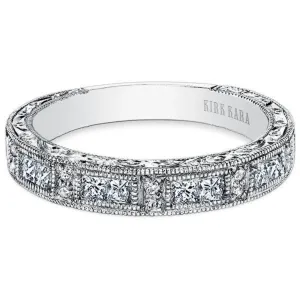 Kirk Kara "Charlotte" Princess Cut Diamond Wedding Band