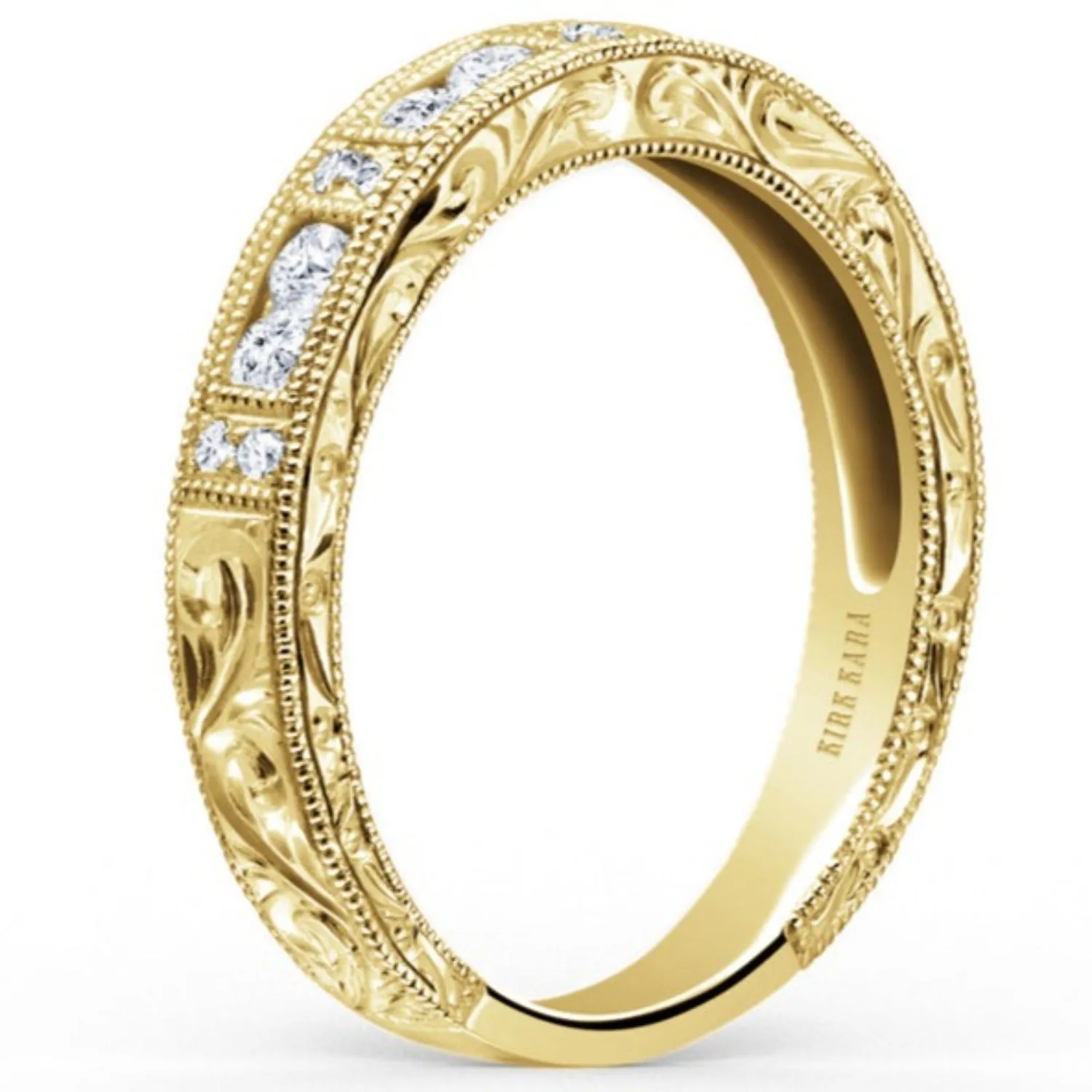 Kirk Kara "Charlotte" Princess Cut Diamond Wedding Band
