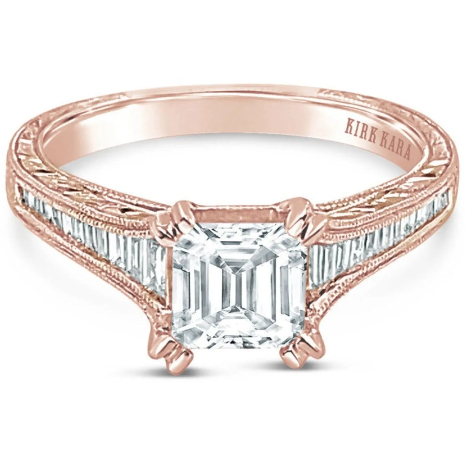 Kirk Kara "Stella" Tapered Channel Set Diamond Engagement Ring