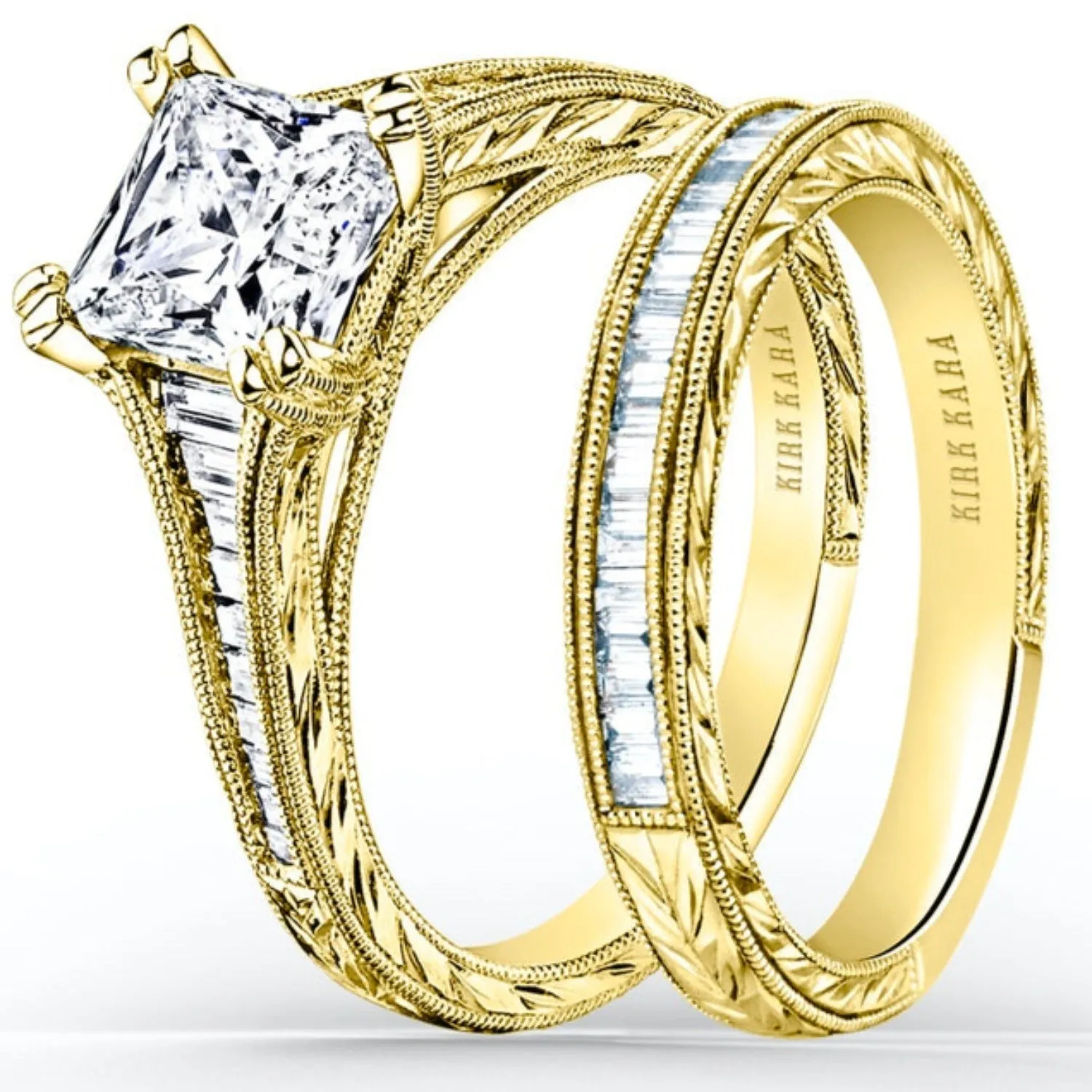 Kirk Kara "Stella" Tapered Channel Set Diamond Engagement Ring