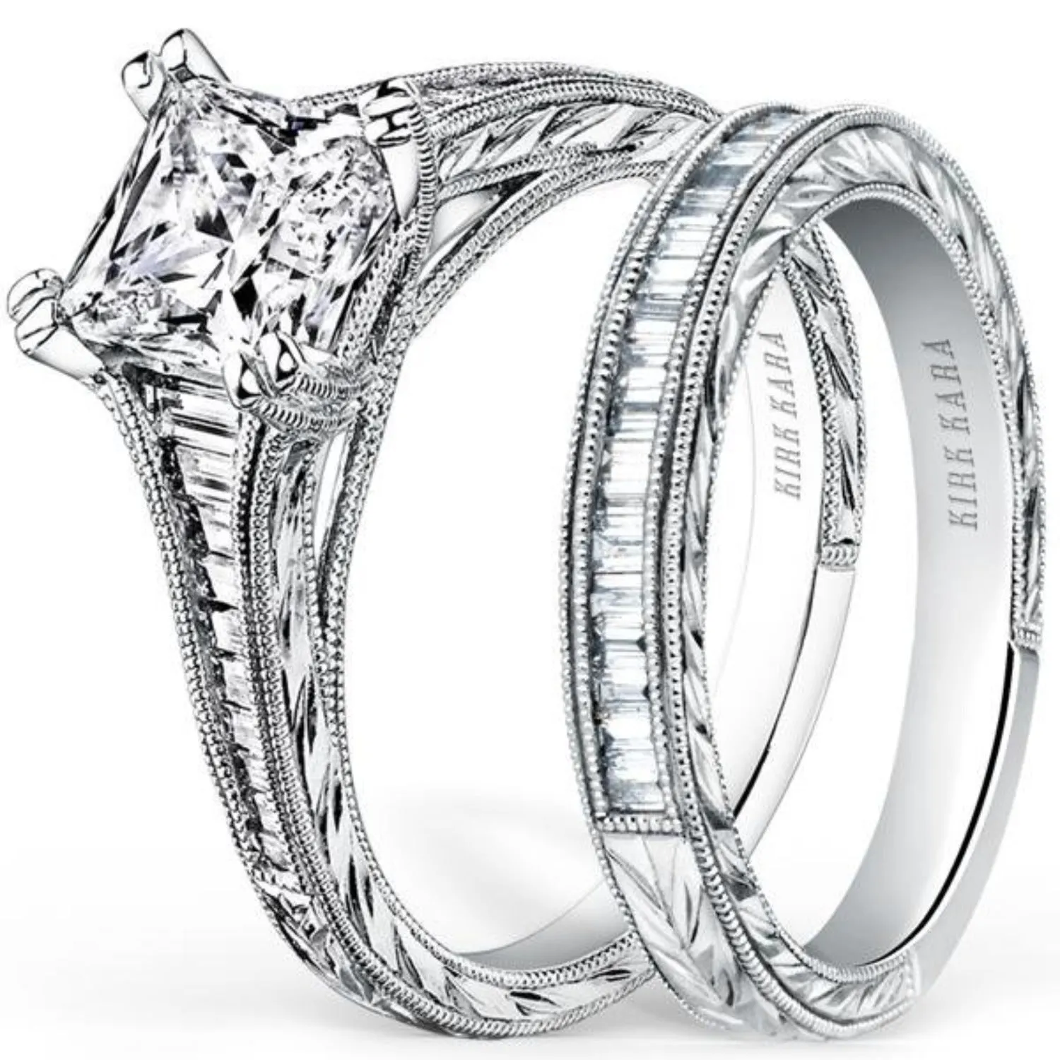 Kirk Kara "Stella" Tapered Channel Set Diamond Engagement Ring