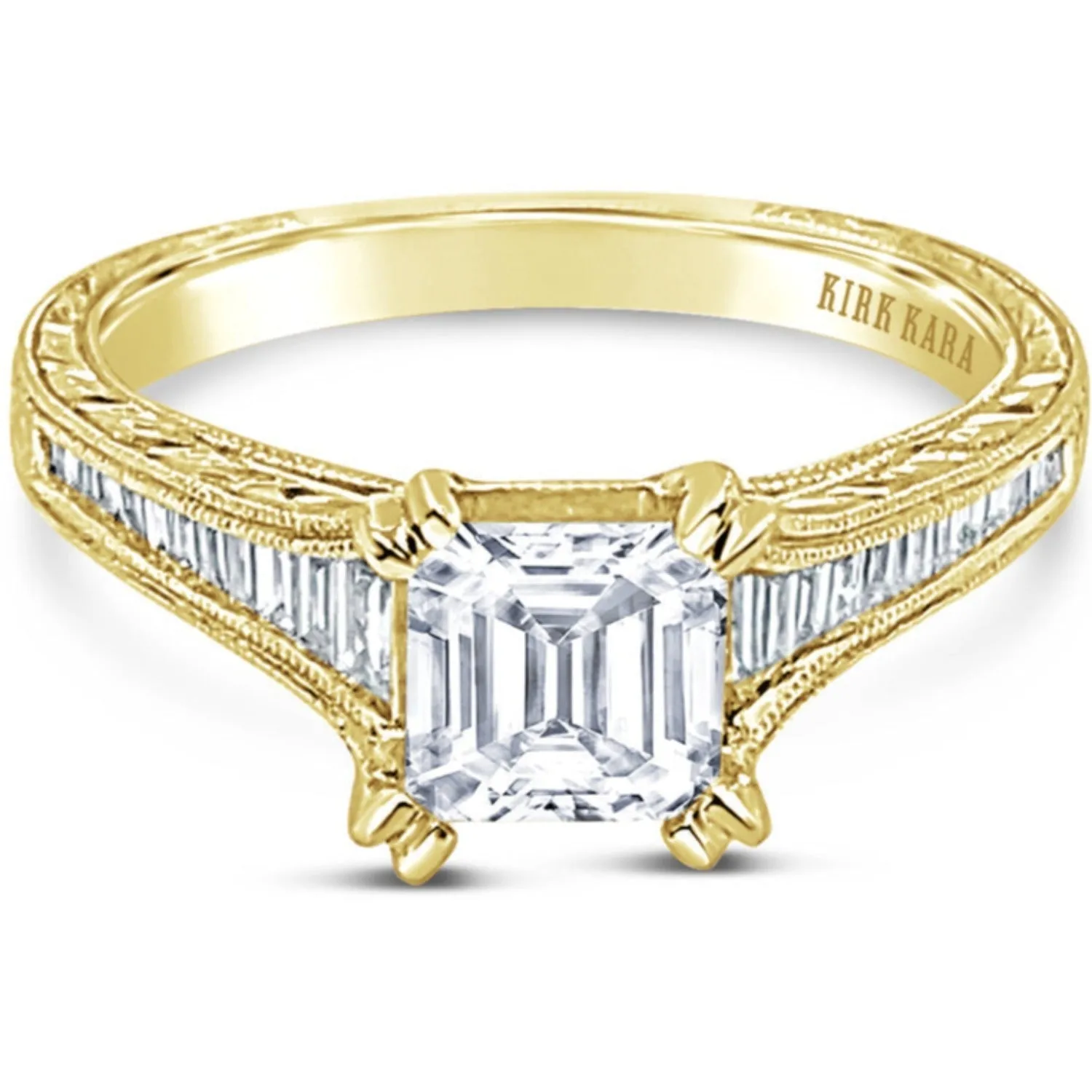 Kirk Kara "Stella" Tapered Channel Set Diamond Engagement Ring