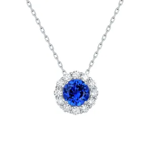 Lab Grown Diamond 2.74ctw Halo Pendant <br> P-01920BSA