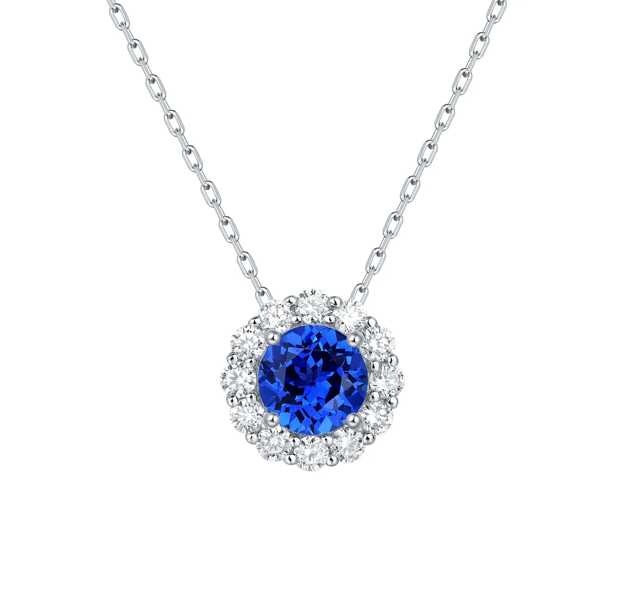 Lab Grown Diamond 2.74ctw Halo Pendant <br> P-01920BSA