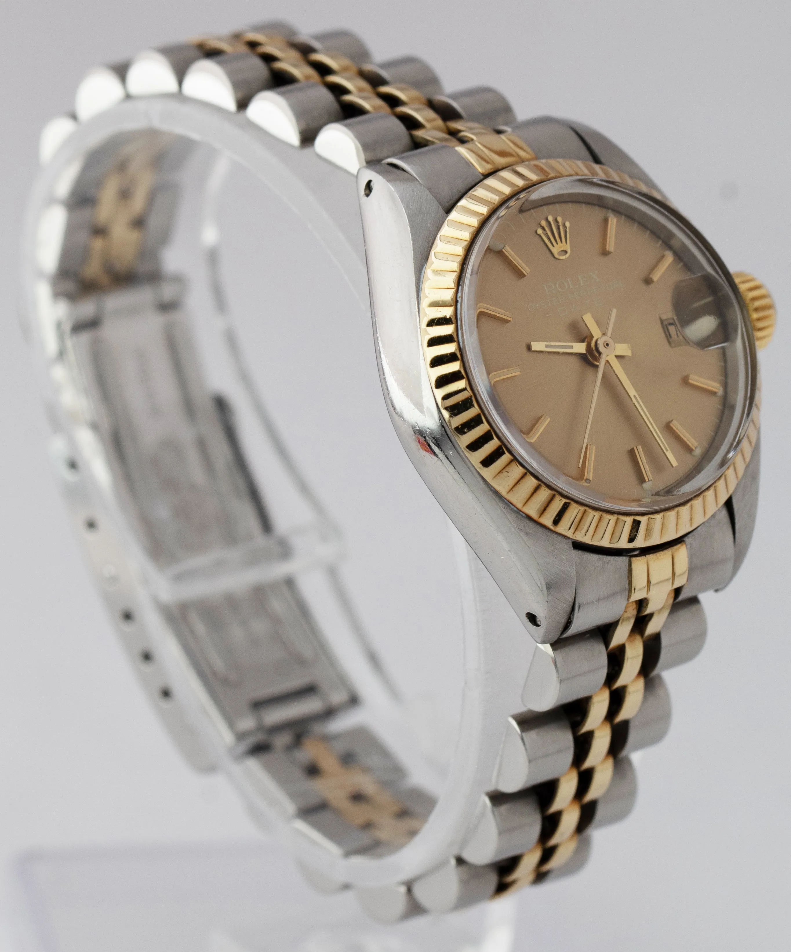 Ladies Rolex DateJust 26mm 18K Two-Tone Champagne Stainless Jubilee Watch 6917