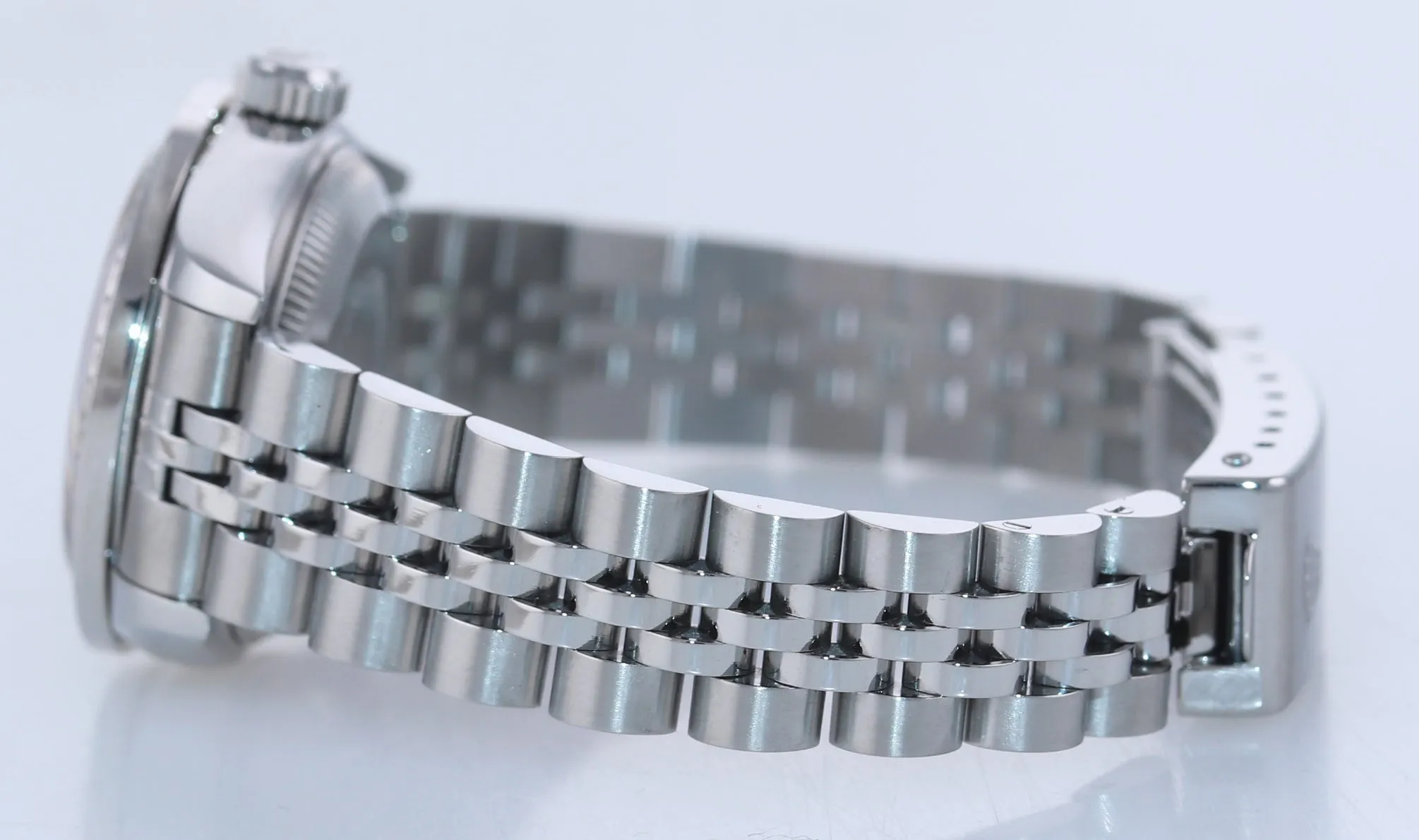 Ladies Rolex DateJust 26mm Stainless Steel MOP Diamond Jubilee Date Watch 79190