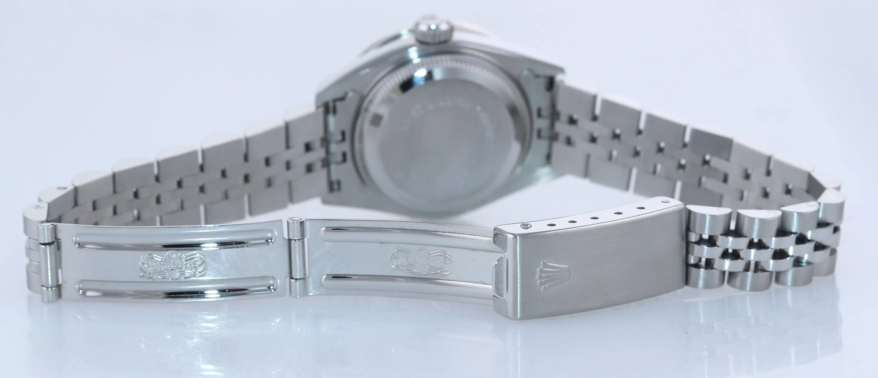 Ladies Rolex DateJust 26mm Stainless Steel MOP Diamond Jubilee Date Watch 79190