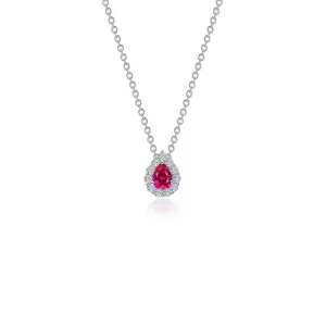 Lafonn 0.61 CTW Pear-shaped Halo Necklace