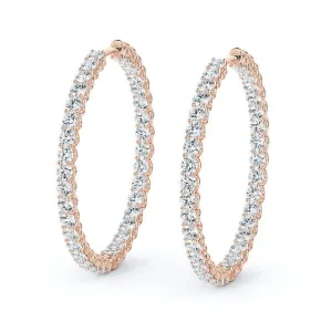 Large Inside Outside Diamond Hoops