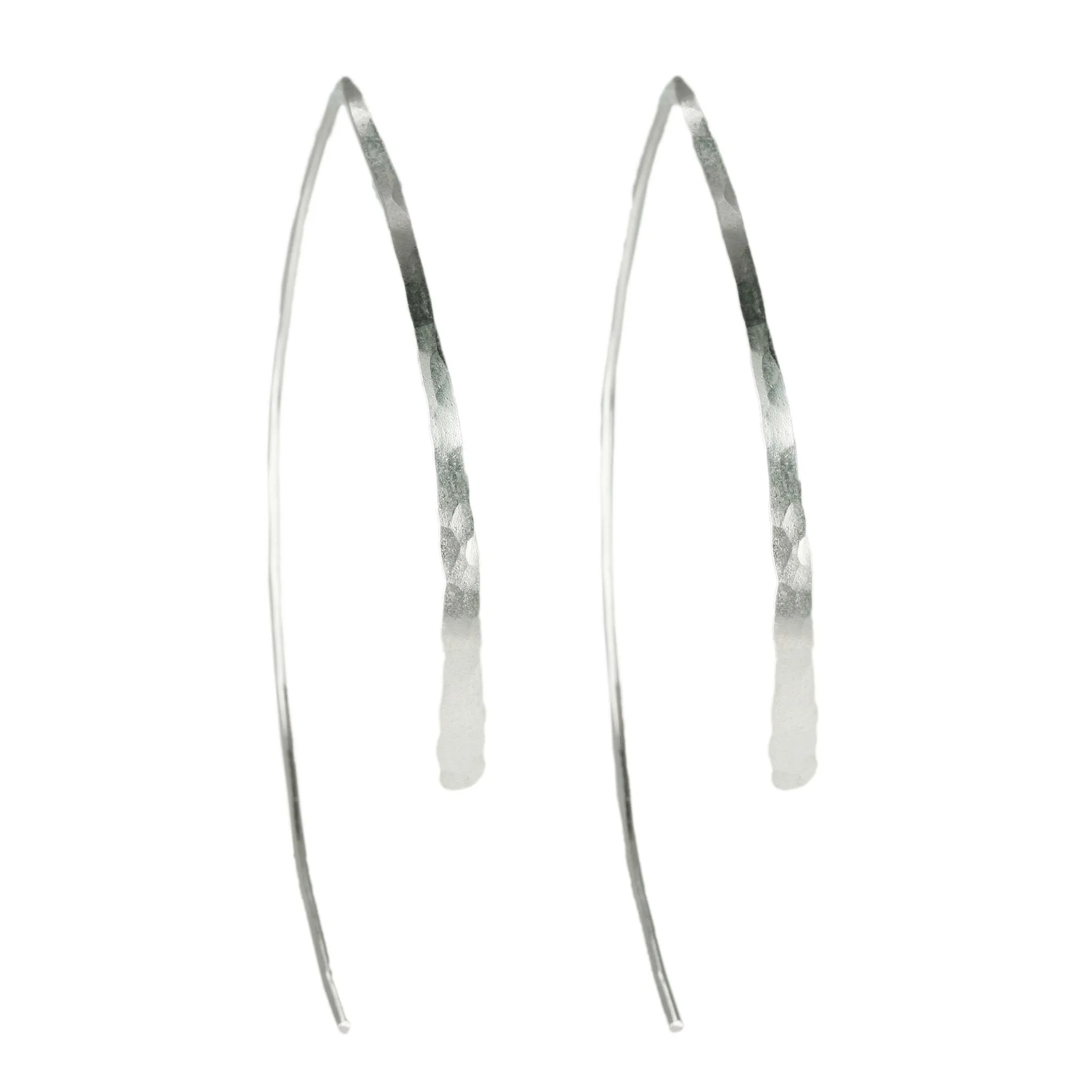 Large Sterling Silver "Wishbone" Earrings