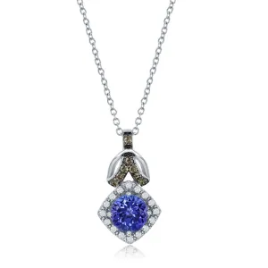 Le Vian Blueberry Tanzanite Chocolate & Vanilla Diamond Halo Pendant