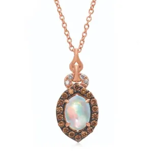 Le Vian Opal Chocolate & Vanilla Diamond Halo Pendant
