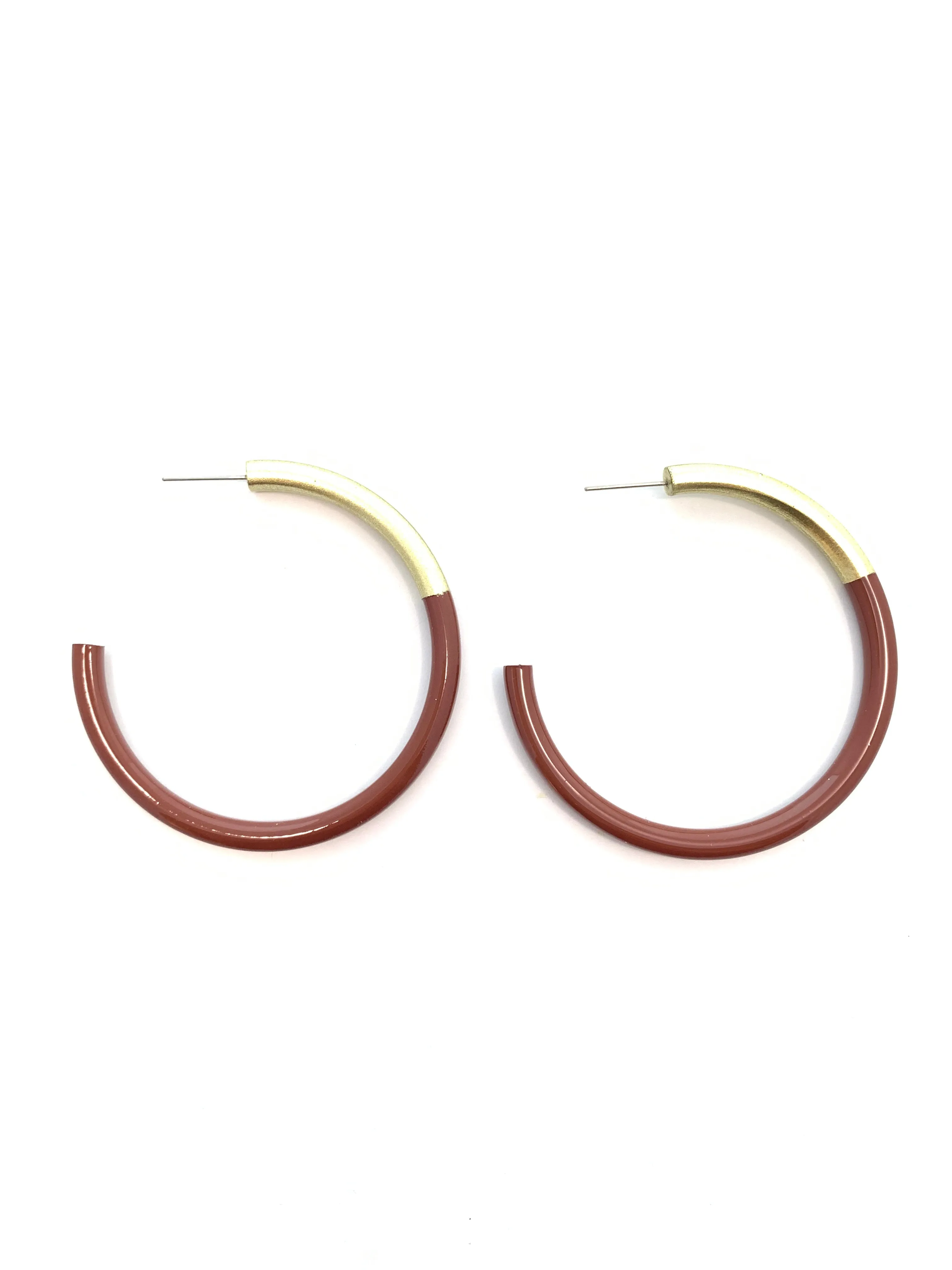 Lg LIZ Hoops in Brown