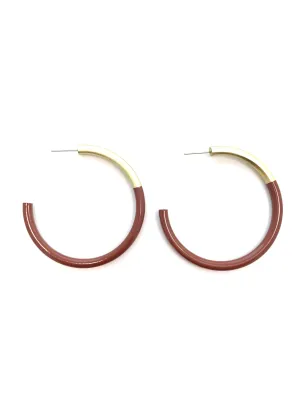 Lg LIZ Hoops in Brown