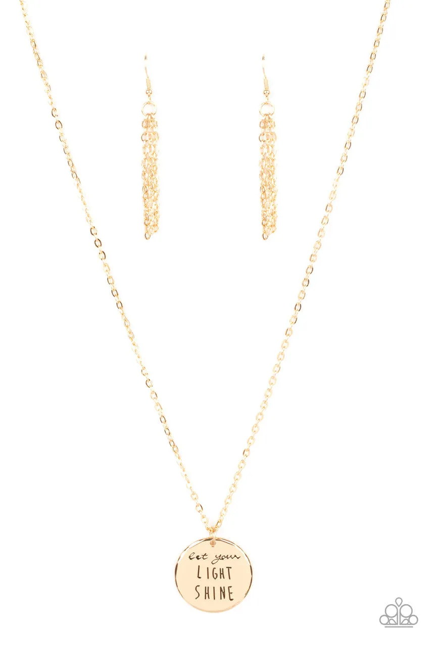 Light It Up Gold Paparazzi Necklace