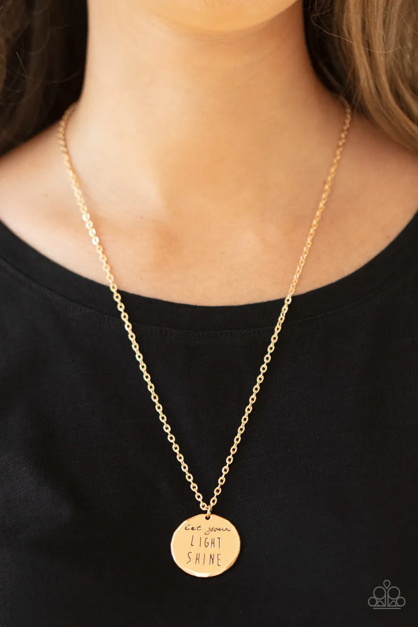 Light It Up Gold Paparazzi Necklace