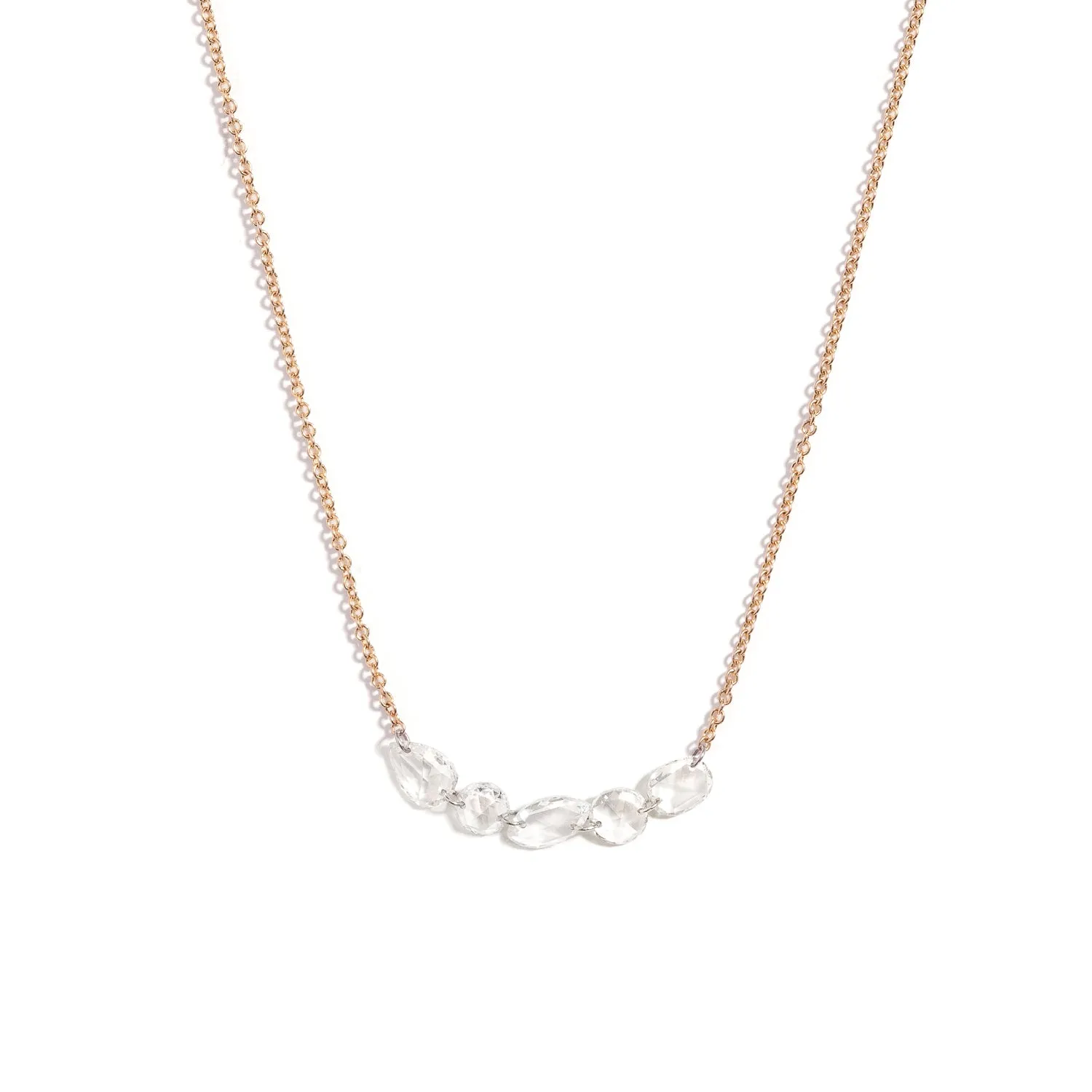 Lina Floating Diamond Link Necklace