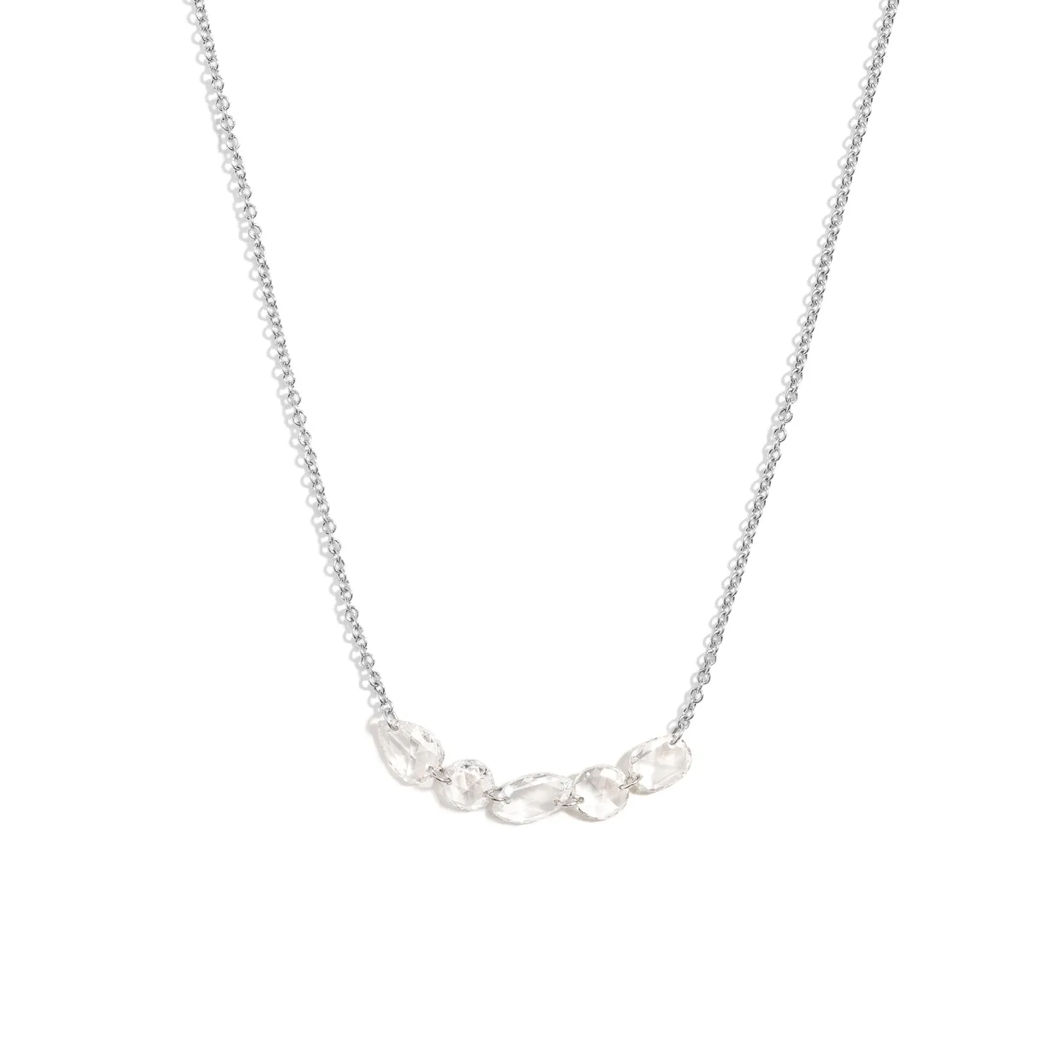 Lina Floating Diamond Link Necklace