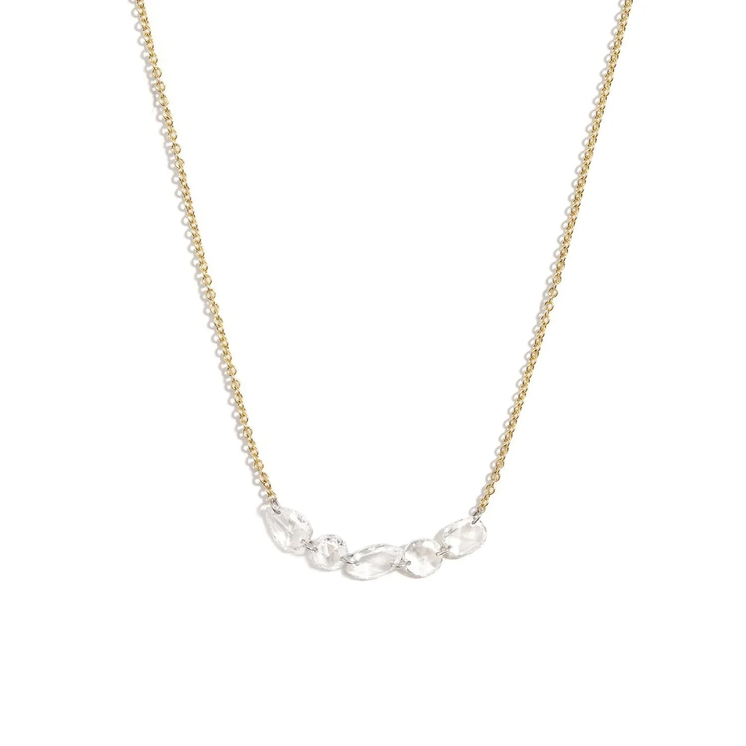 Lina Floating Diamond Link Necklace