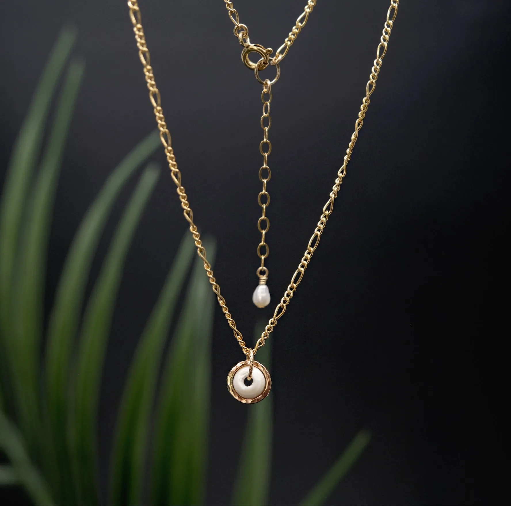 Link Chain Puka Charm Necklace