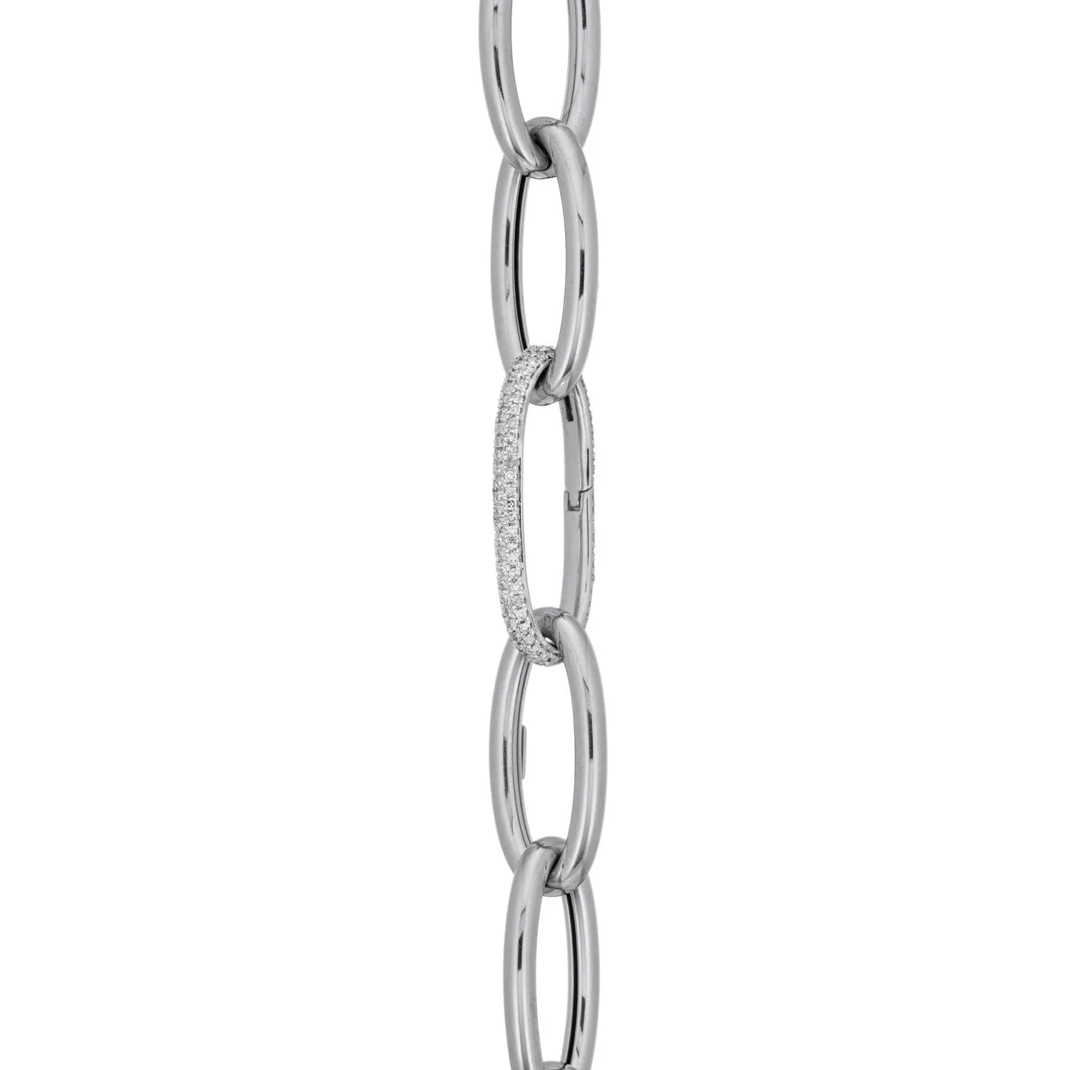 Long Oval Chain Bracelets with Square Carabiner