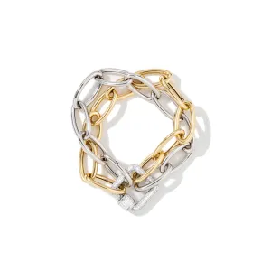 Long Oval Chain Bracelets with Square Carabiner