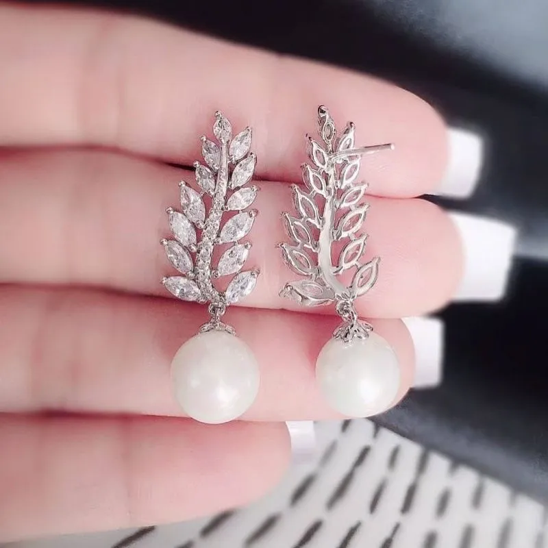 Long Tassel Bird Drop Earrings Sapphire Women's Wedding Jewelry