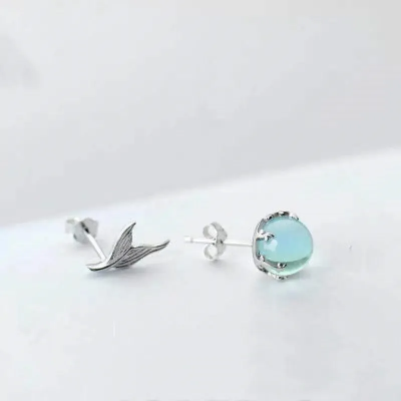 Long Tassel Bird Drop Earrings Sapphire Women's Wedding Jewelry