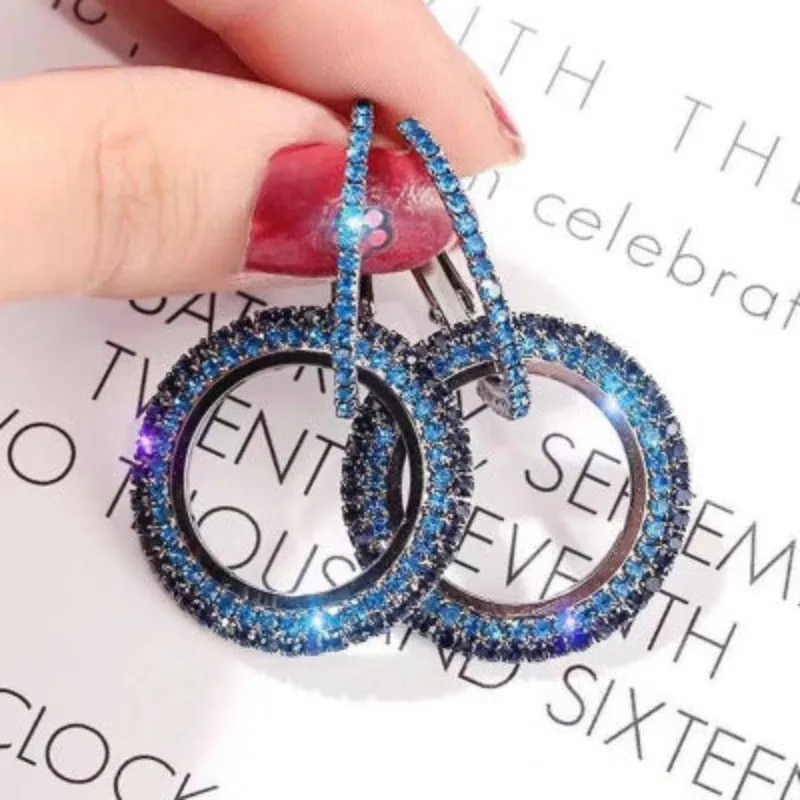 Long Tassel Bird Drop Earrings Sapphire Women's Wedding Jewelry