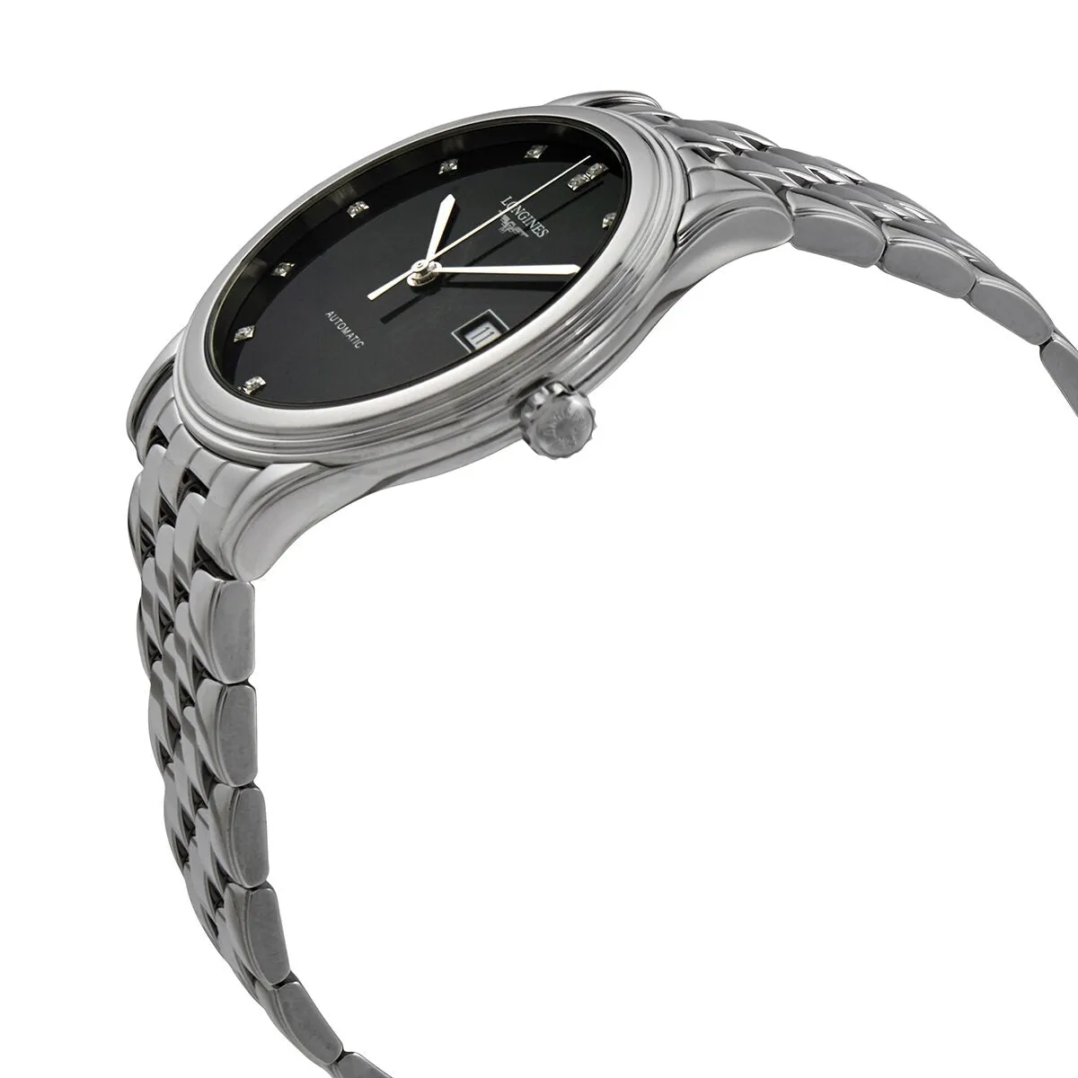 Longines Flagship Automatic Diamond Black Dial Men's Watch L4.974.4.57.6