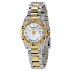 Longines HydroConquest White Pearl Dial Ladies Watch L3.298.3.87.7