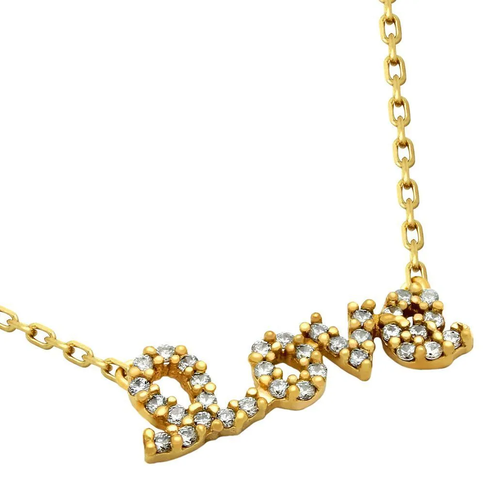 Love Necklace with CZ