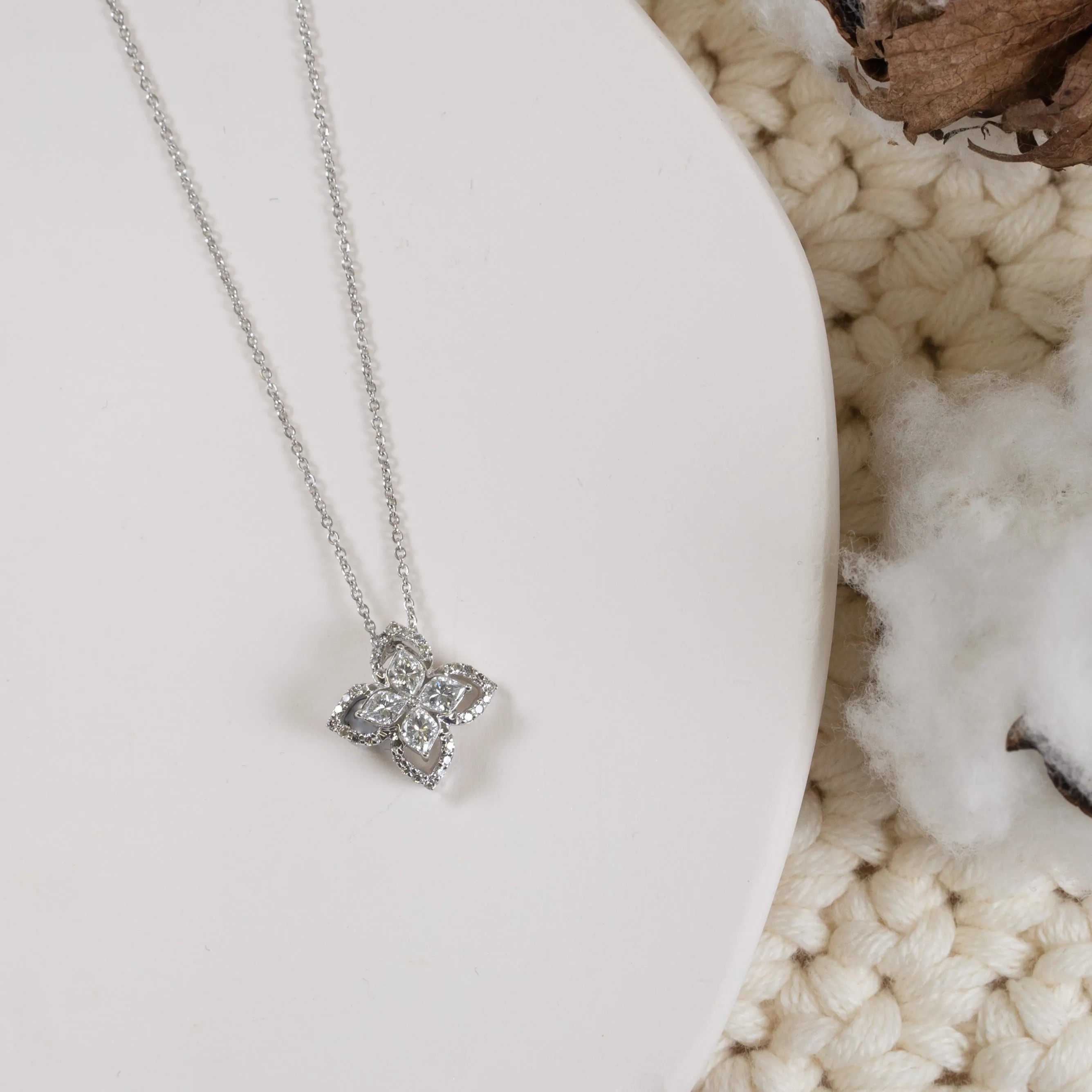 Lucky Clover Diamond Necklace