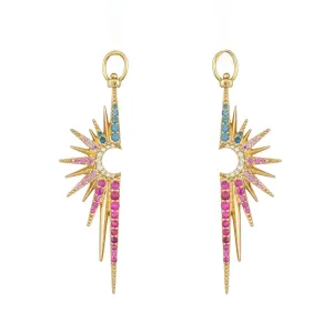 Make a Wish Elongated Starburst Top Switch Earring Charm