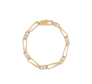 Marco Bicego Marrakech Mixed Metals Twisted Bracelet with Diamonds