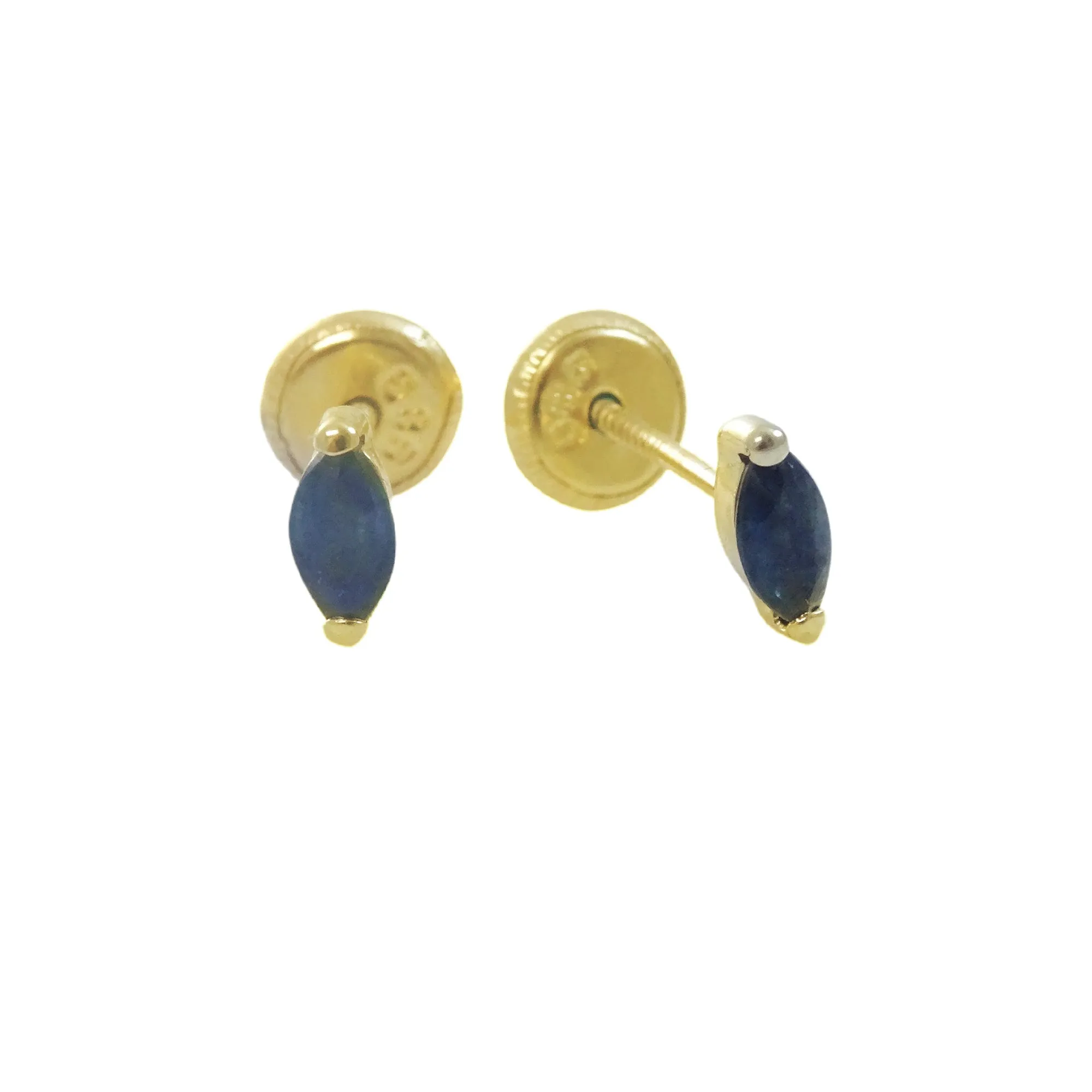 Marquise Color Stone Studs 7X2.5MM