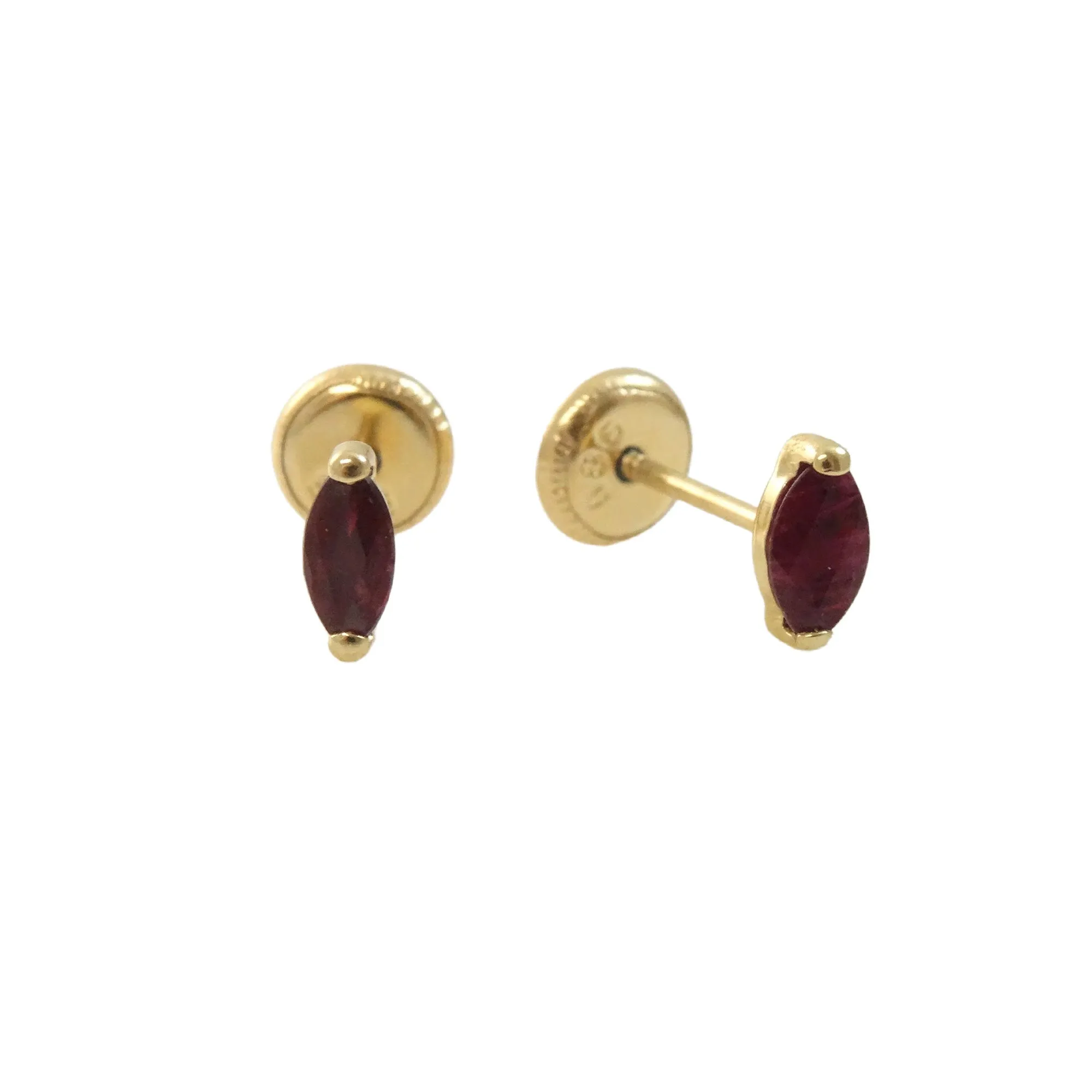 Marquise Color Stone Studs 7X2.5MM