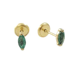 Marquise Color Stone Studs 7X2.5MM