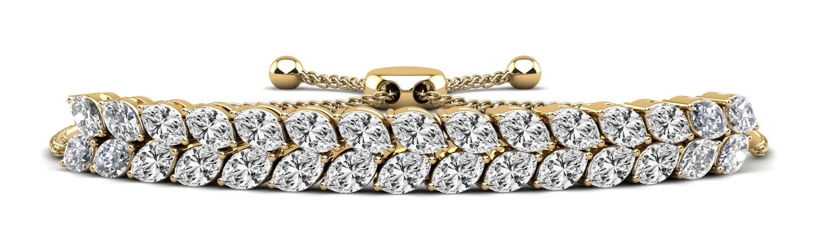 Marquise Dreams Adjustable Diamond Bracelet with 3.74 ct.(finished) 4x2mm