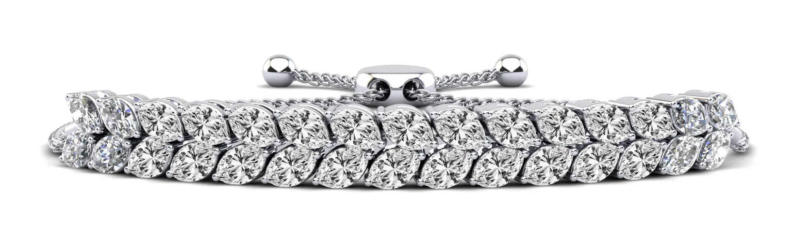 Marquise Dreams Adjustable Diamond Bracelet with 3.74 ct.(finished) 4x2mm