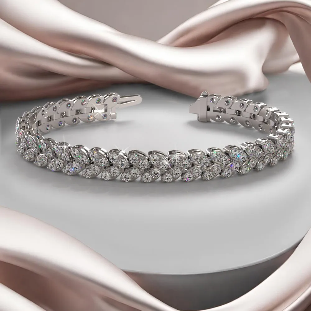 Marquise Illusion Diamond Tennis Diamond Bracelet with 11.76 ct.(finished) 3mm