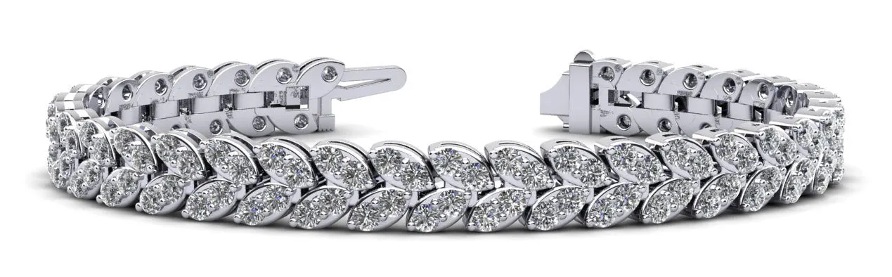 Marquise Illusion Diamond Tennis Diamond Bracelet with 11.76 ct.(finished) 3mm